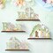 4 Pcs Easter Table Decoration He is Risen Tabletop Decor Easter Resurrection Scene Wooden Sign Flower Jesus Cross Sign Spring He Lives Table Centerpiece for Easter Religious Decor